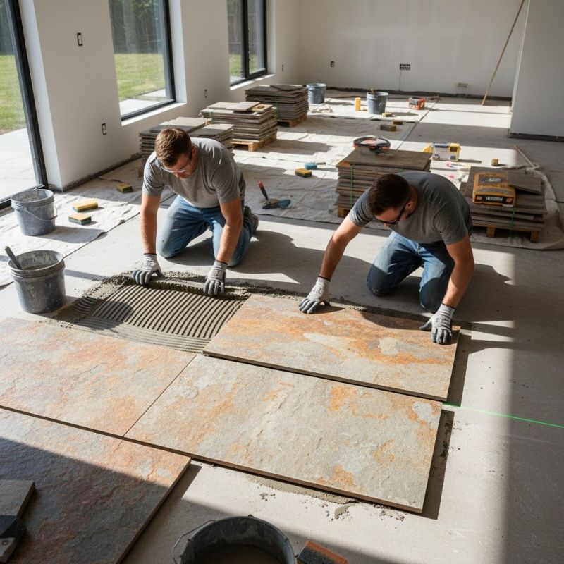 Granite Floor Installation in Overland Park, KS