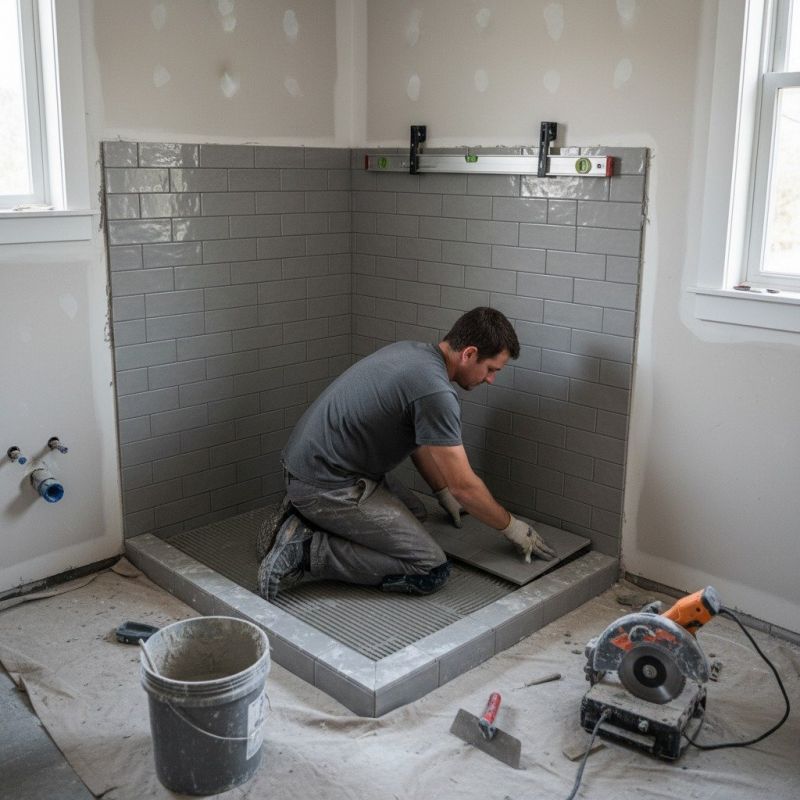 Tile Shower Floor Installation in Alpharetta, GA